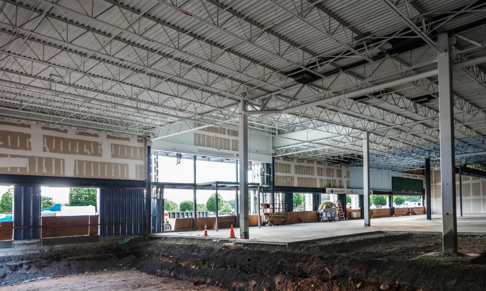 Retail Site Construction and FEMA Elevation Certificate Planning - ALTA Survey Alabama Retail pad under construction with foundation elevation set for FEMA Elevation Certificate compliance in flood-prone area