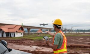 Drone survey construction site - ALTA Survey Alabama Survey mapping using a drone operated by a licensed survey professional